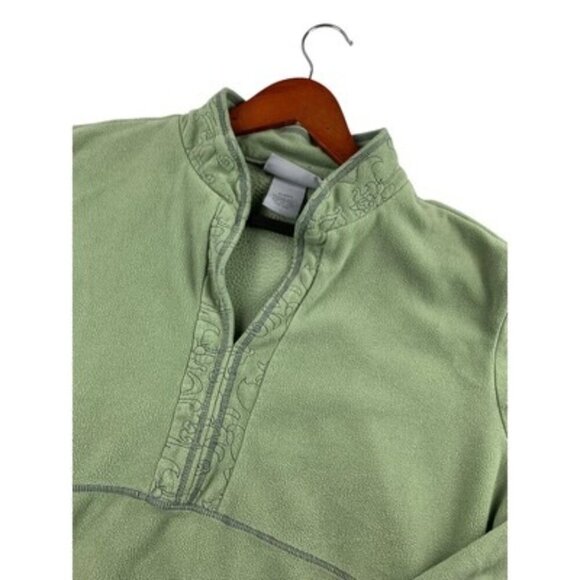 Free Country XL Green Fleece Pullover Long Sleeve - Picture 2 of 5